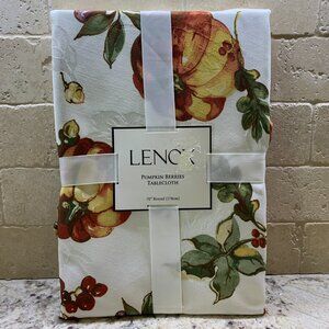 Lenox Pumpkin Berries Fall Thanksgiving 70" Round tablecloth NWT